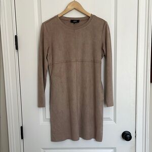 Joh Women’s Suede Shift Dress Taupe S